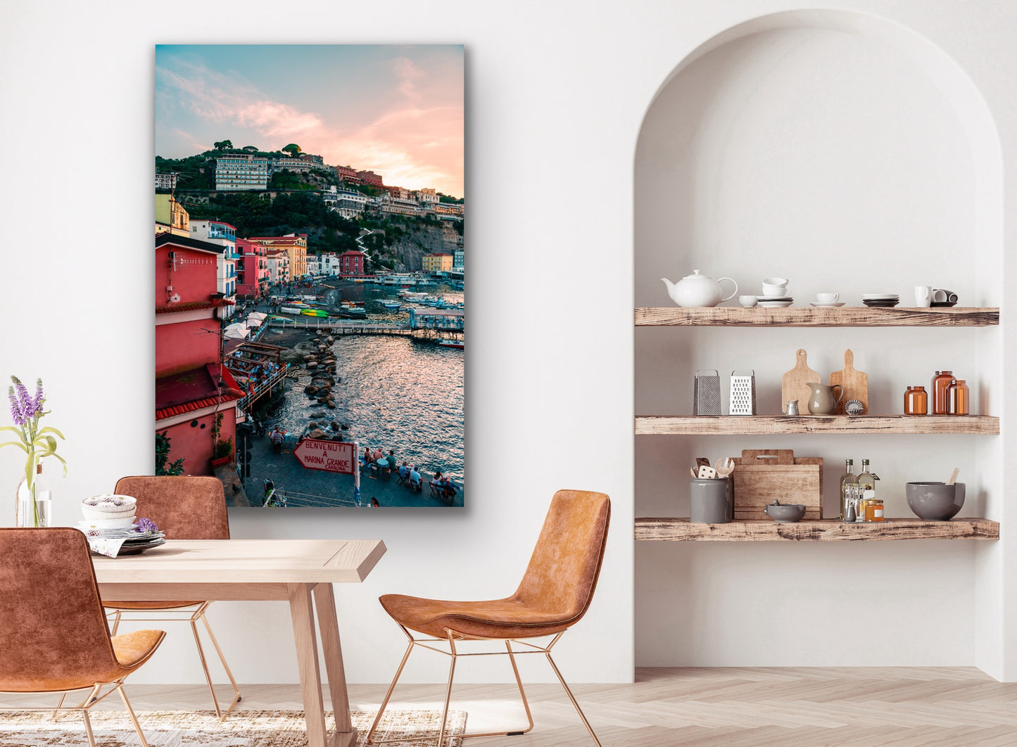 Sorrento Marina Grande sunset portrait Italy