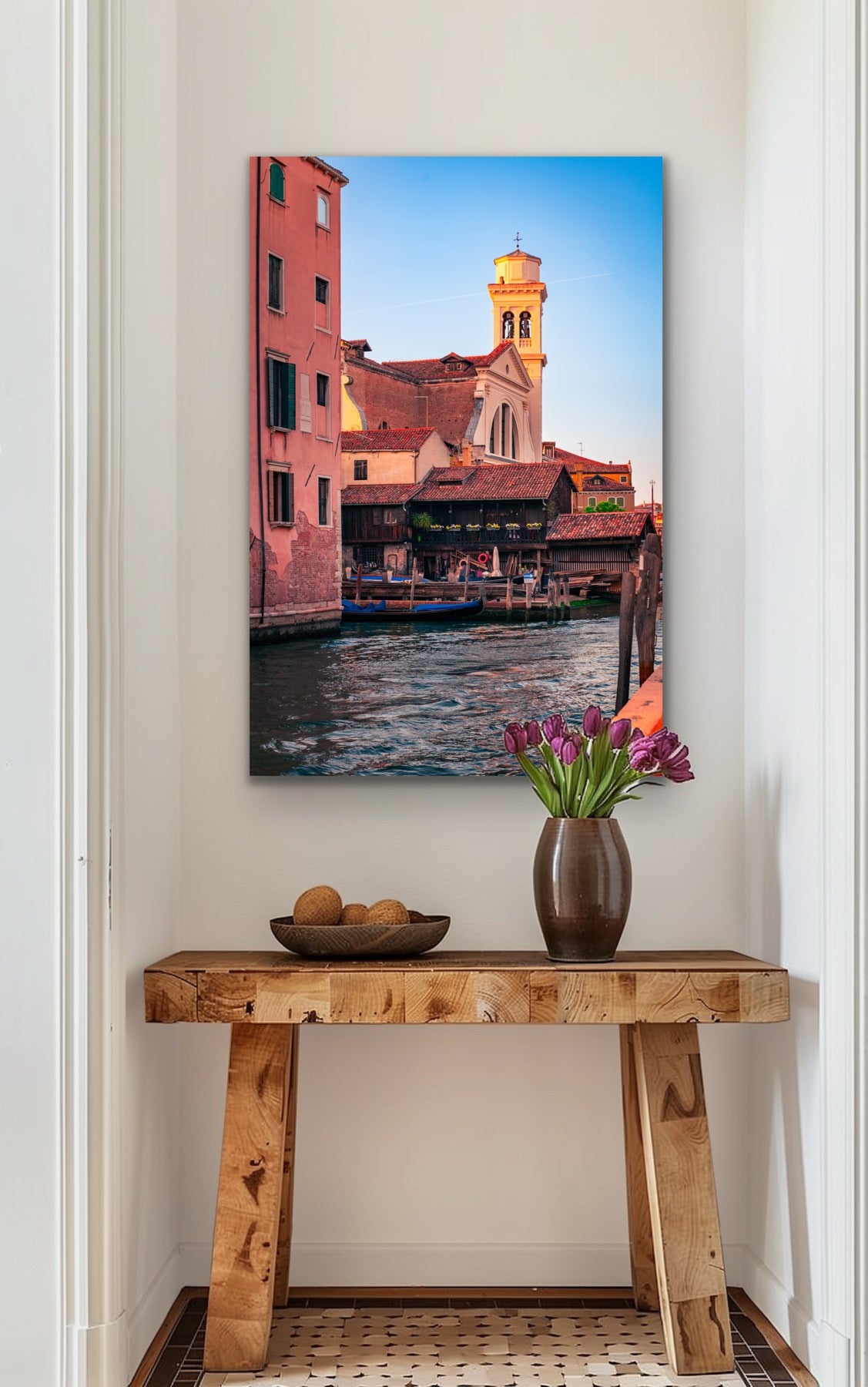Venice gondola yard portrait Italy