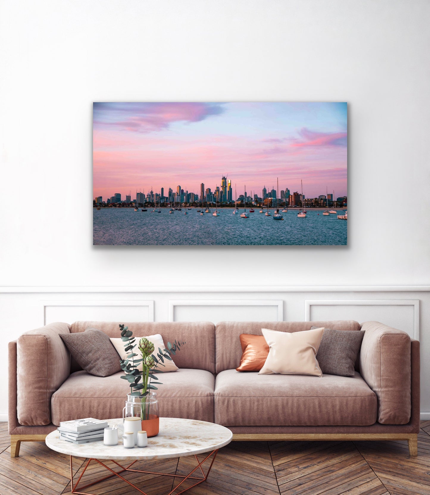 Melbourne City Skyline from St Kilda