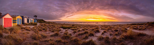 Carrum beach boxes sunset 3