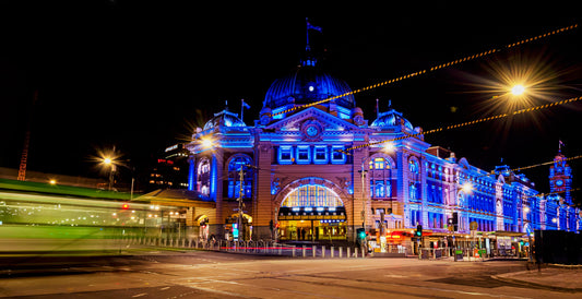 Flinders street station Melbourne night