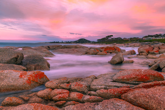 Bicheno beach sunset landscape Tasmania