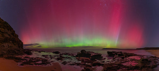 Aurora Australia from San Remo Cadillac Canyon panorama