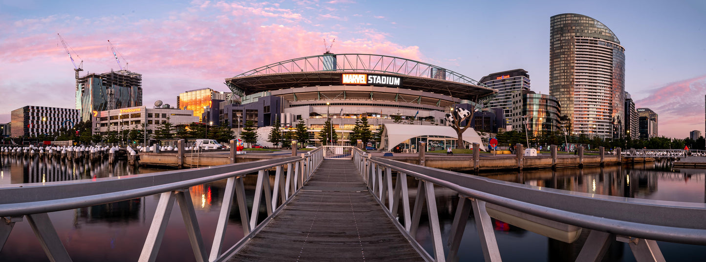 Docklands Marina Marvel Stadium Melbourne Sunset