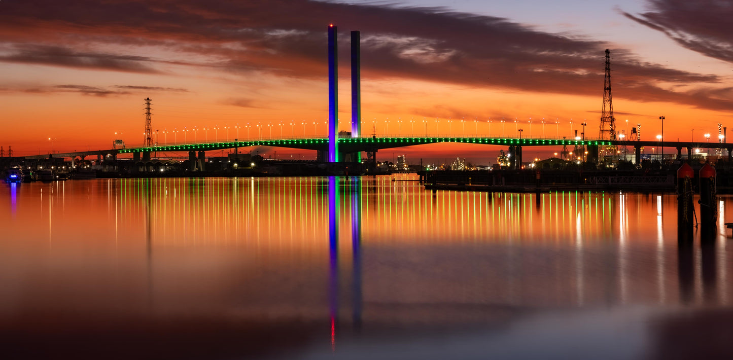 Docklands Bolte bridge Melbourne sunset