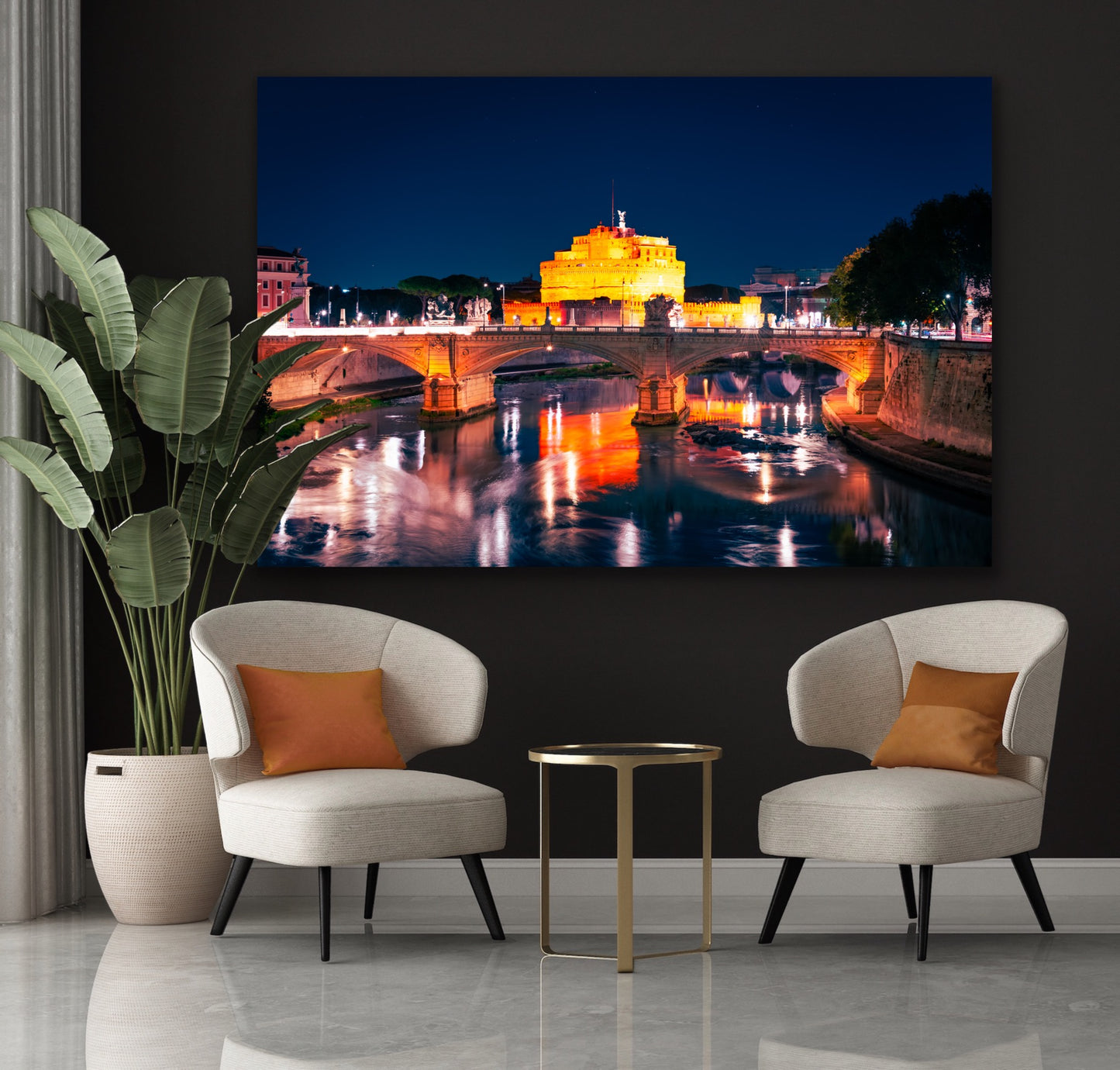 Castel Sant'Angelo at night Rome Italy