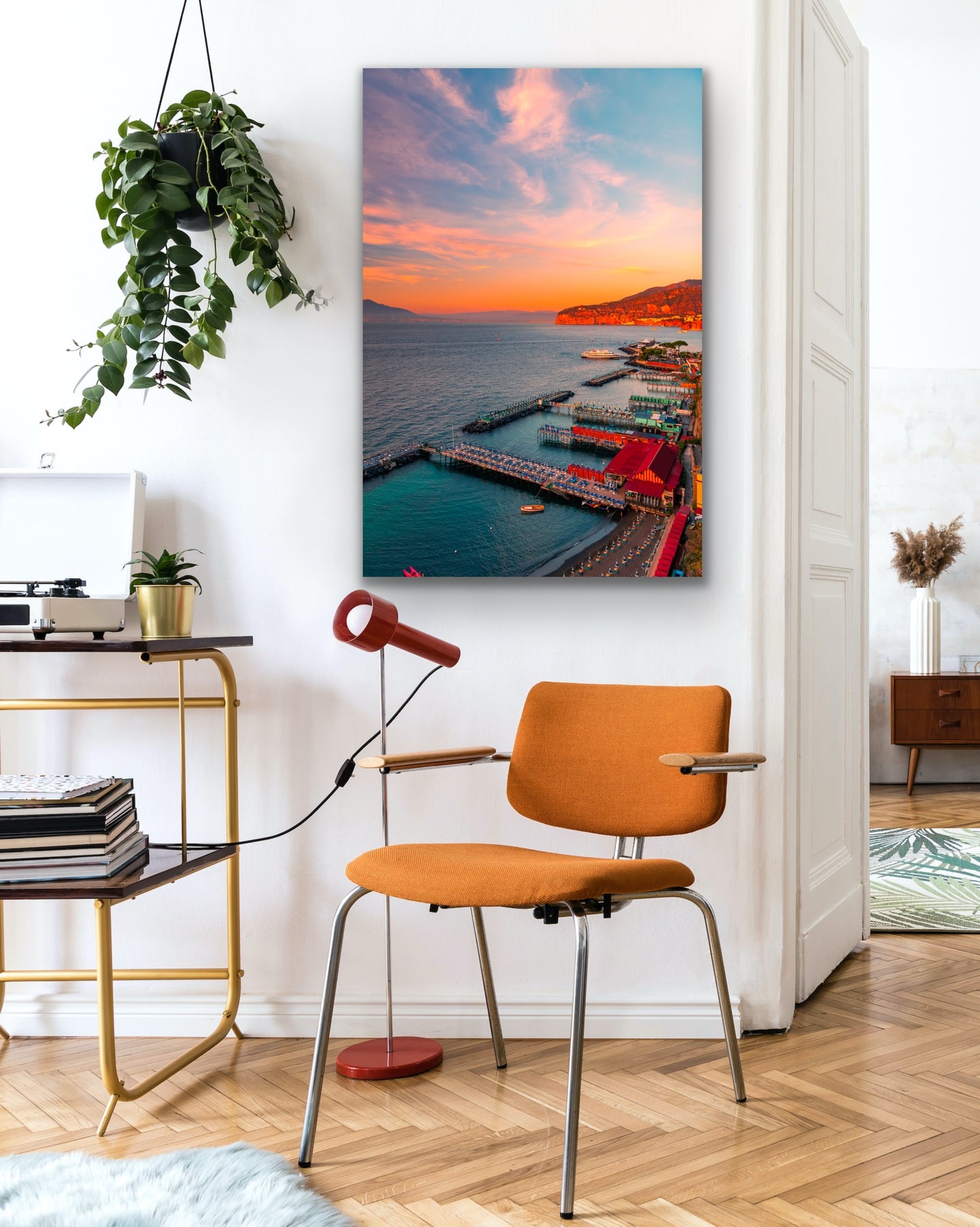 Sorrento bay portrait sunset Italy