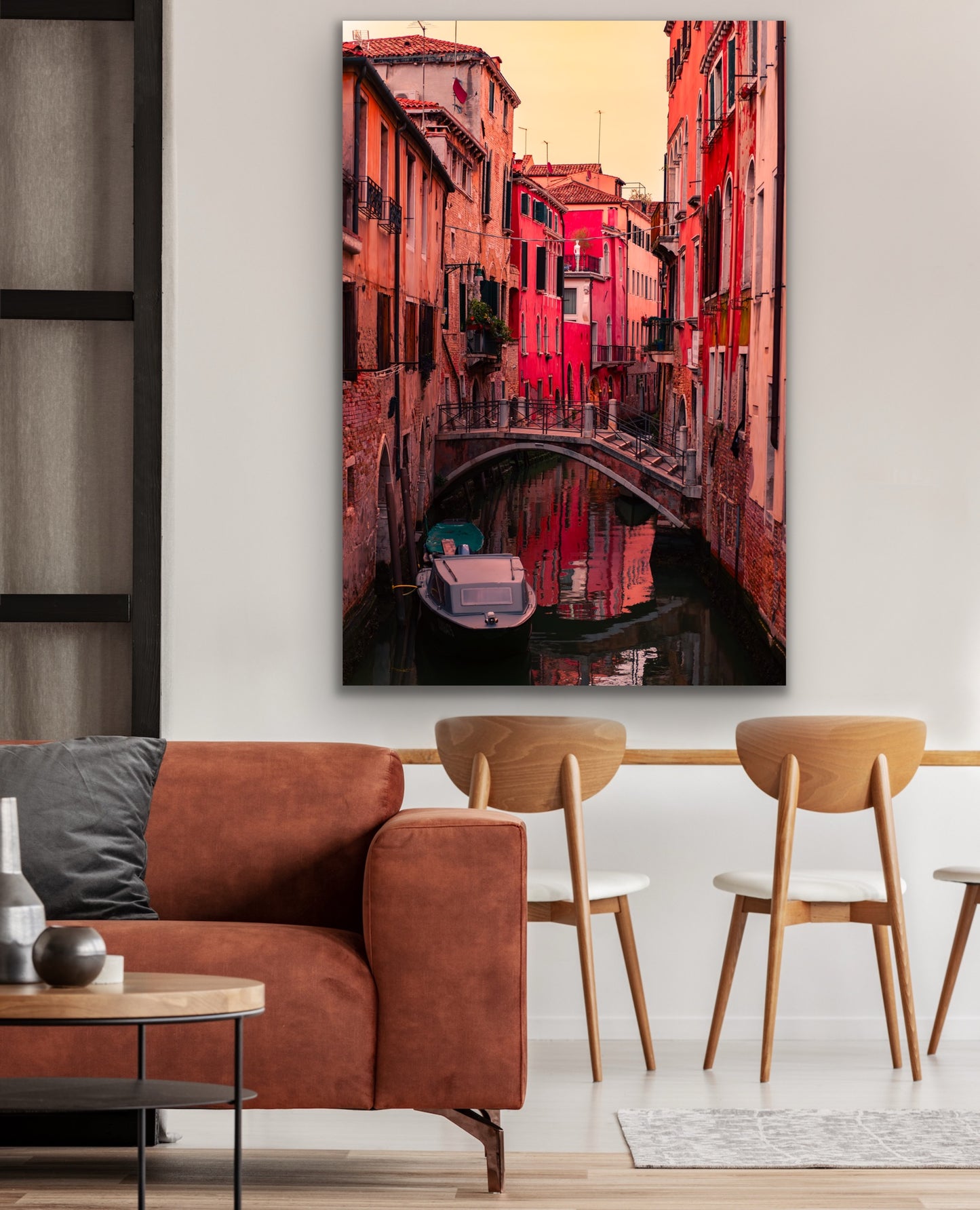 Venice canal sunset Italy