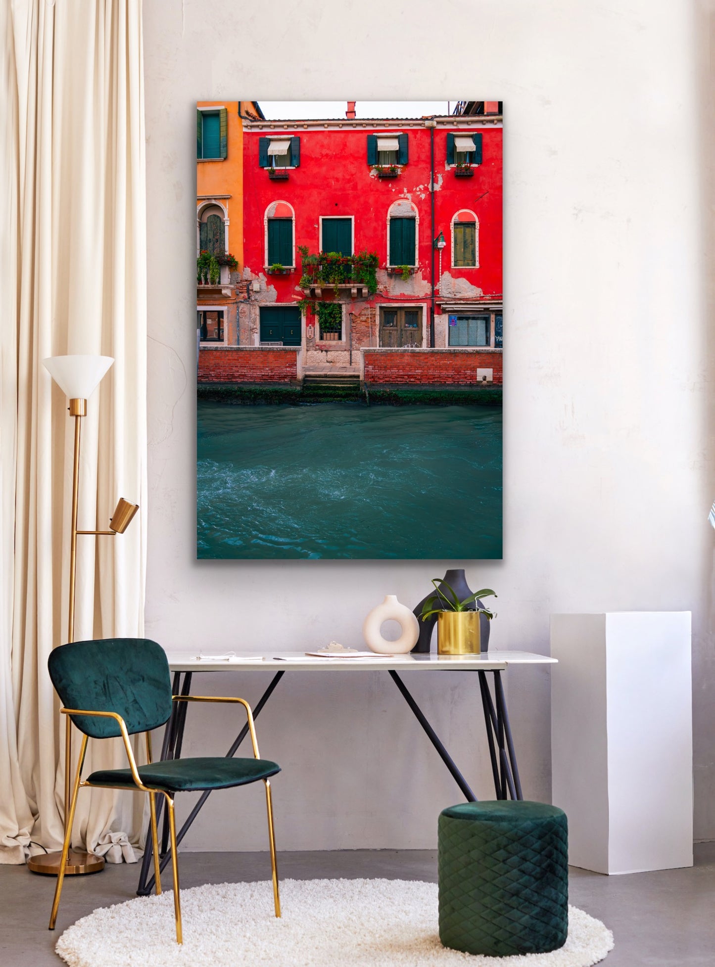 Venice canal local house Italy