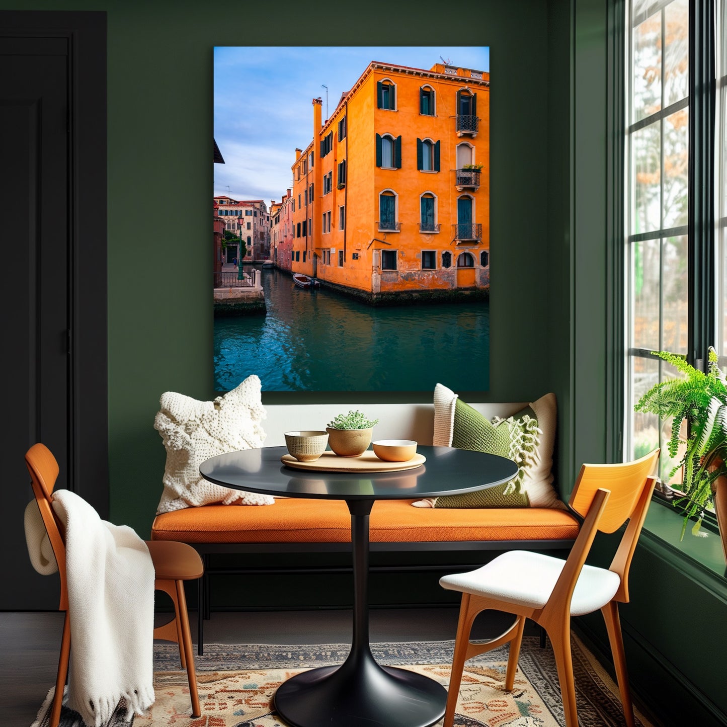 Venice canal local houses Italy