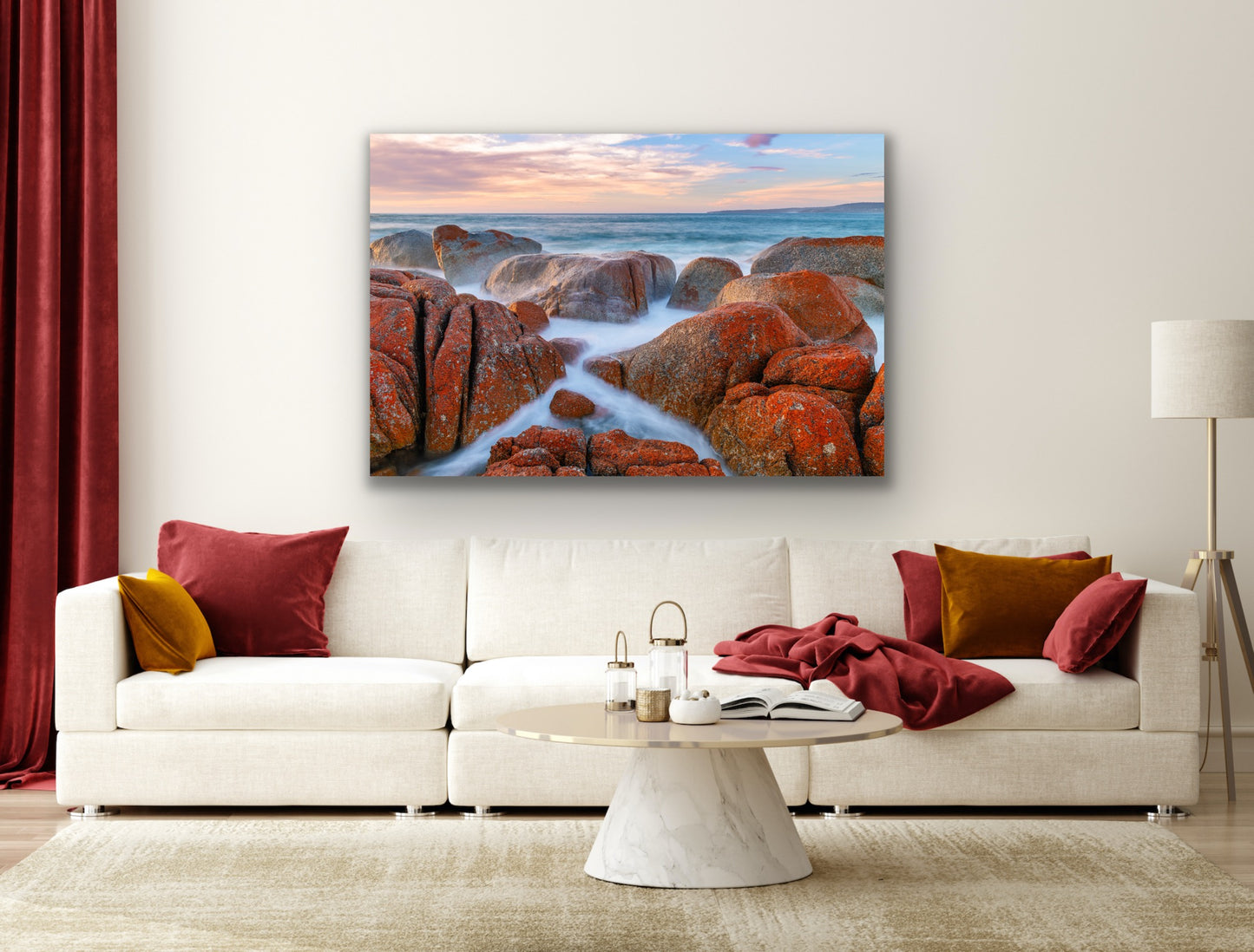 Bay of Fires rocks sunrise landscape Tasmania
