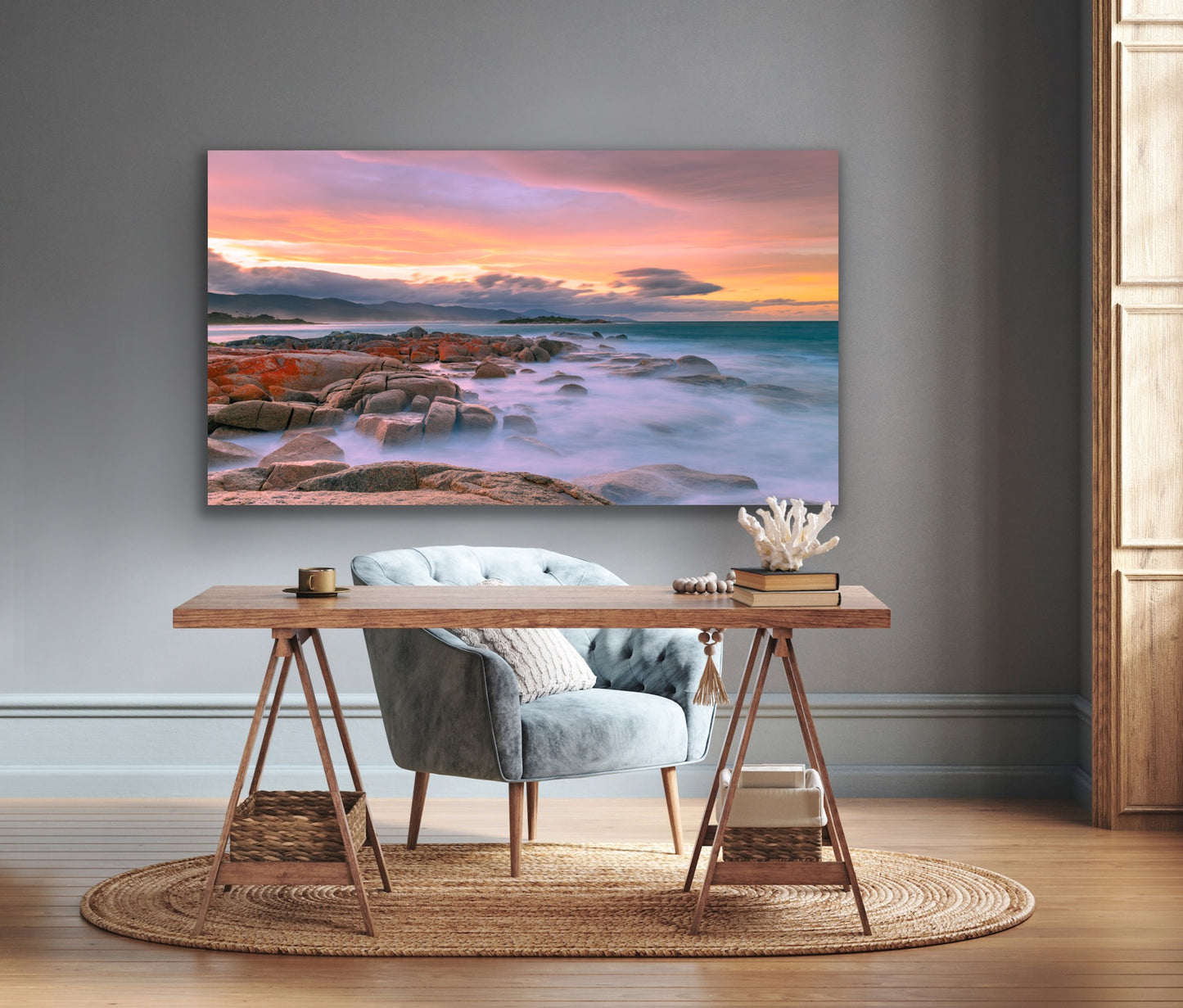 Bicheno beach sunset landscape Tasmania