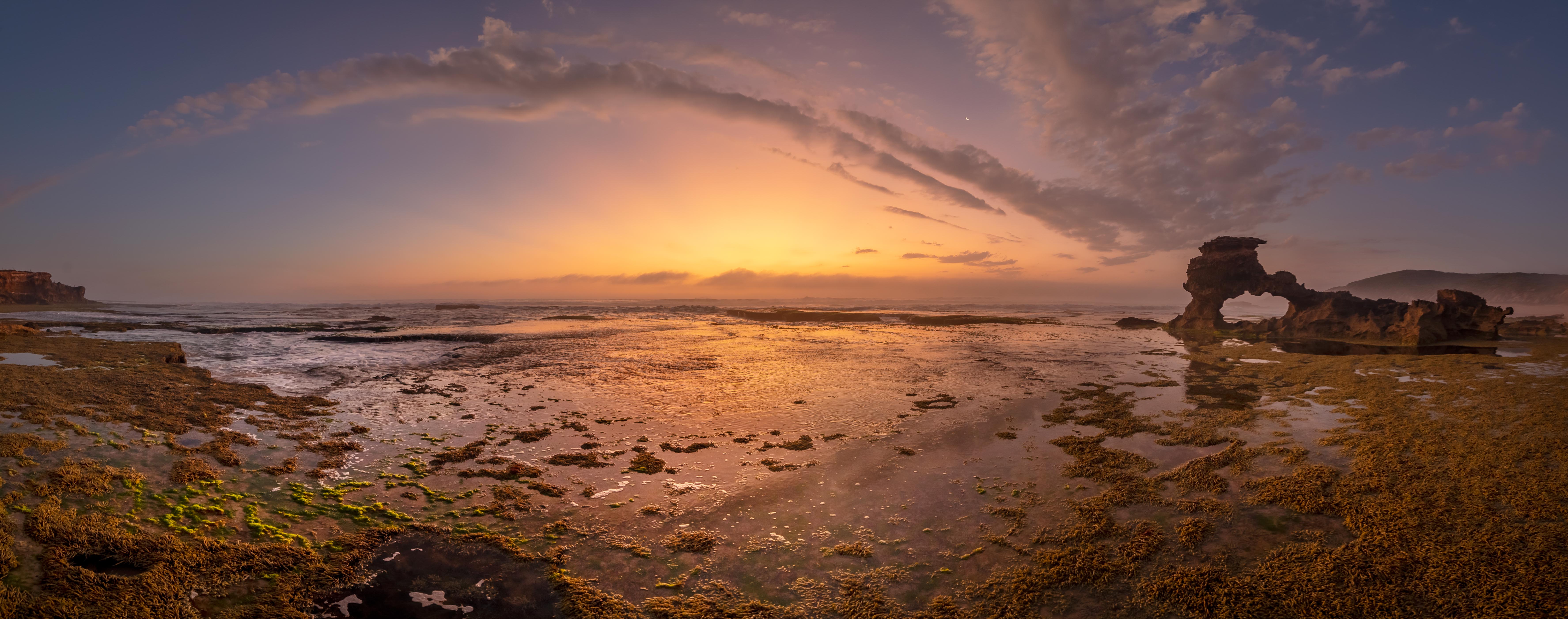 Neveda Rocls Sierra Nevada Rocks Portsea beach sunset panorama – Oscar John Photo Art