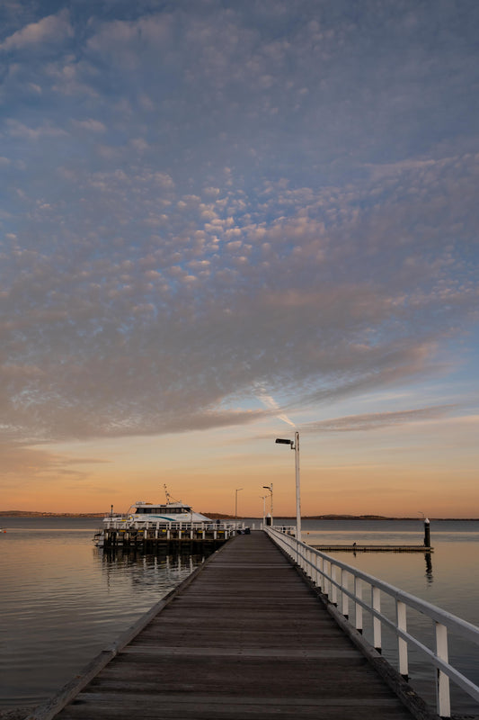 Ryhll jetty Phillip Island sunset portrait