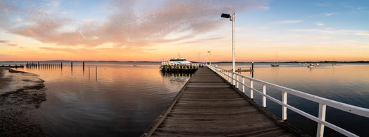 Rhyll jetty Phillip Island sunset panorama