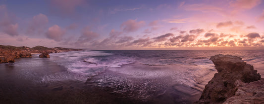 Spray point Blairegowrie back beach sunset panorama