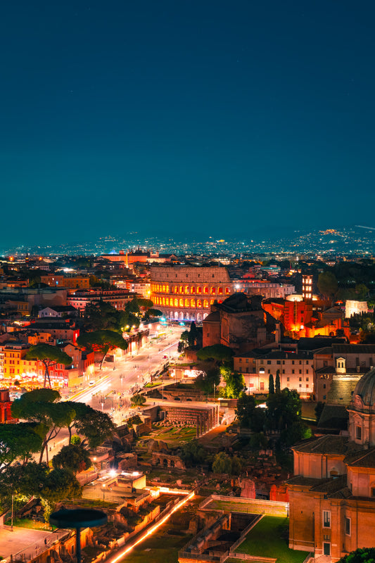 Colosseum at night portrait Rome Italy