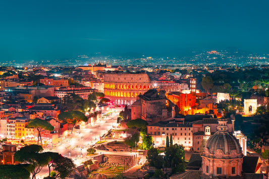 Colosseum at night Rome Italy