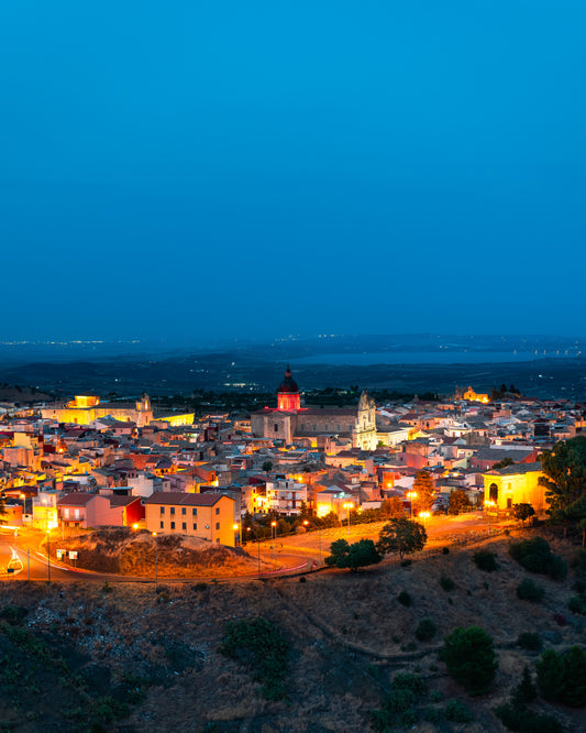 Millitelo in val di Catania at night Sicily Italy
