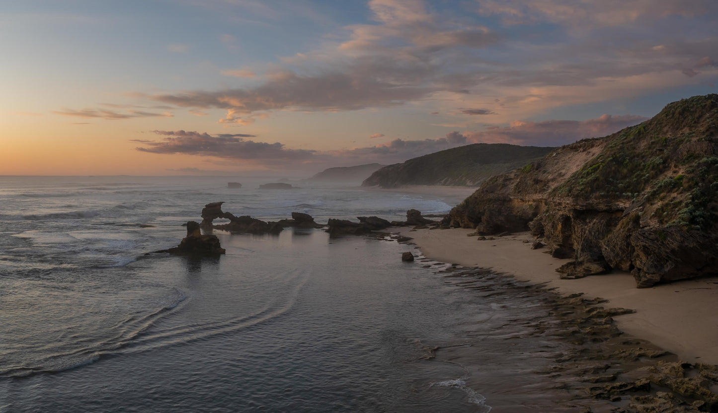 Portsea back beach sunset panorama