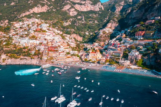 Amalfi coast Positano town and bay Italy