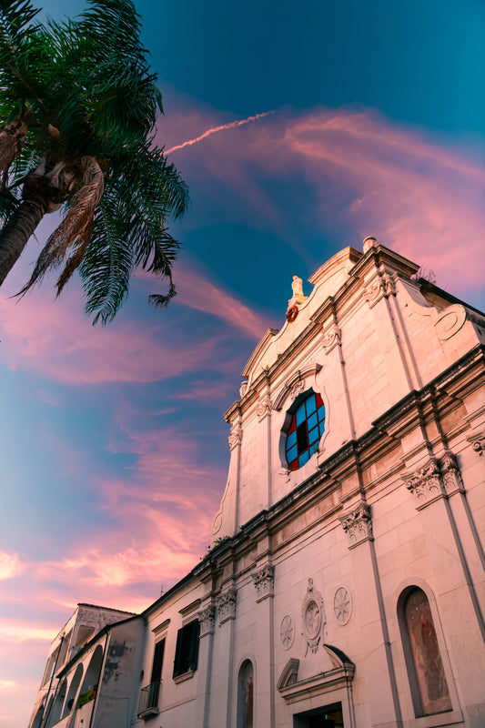 Saint Francis church sunset Sorrento Italy