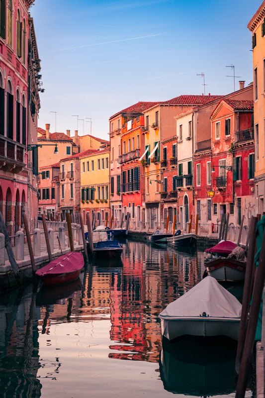 Venice canal golden hour Italy