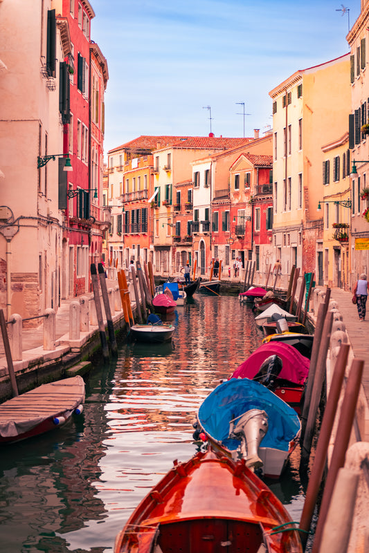 Venice canal golden hour Italy