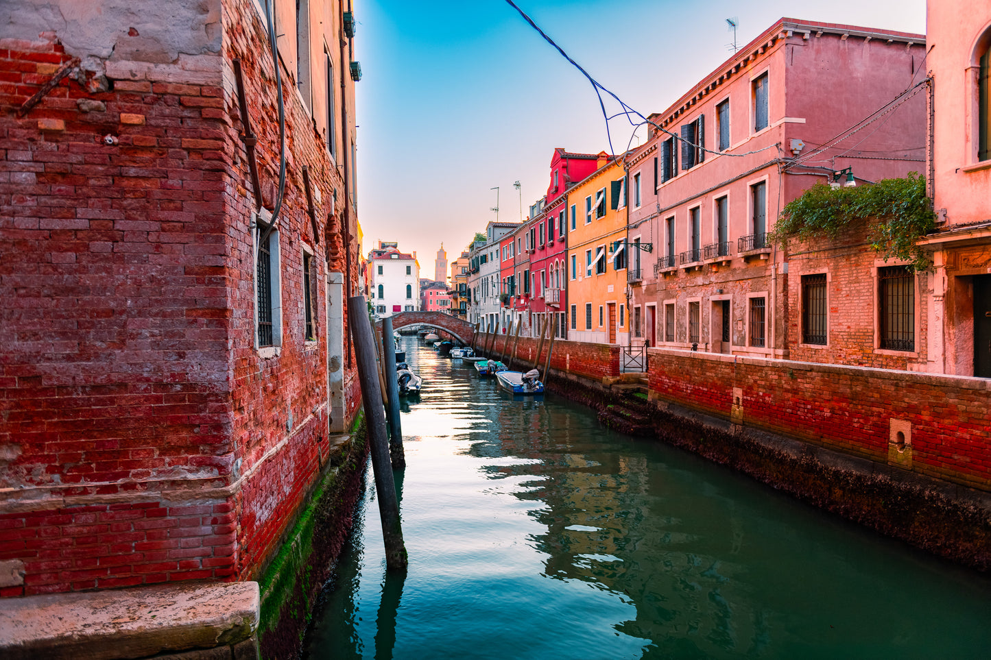 Venice canal local houses landscape Italy