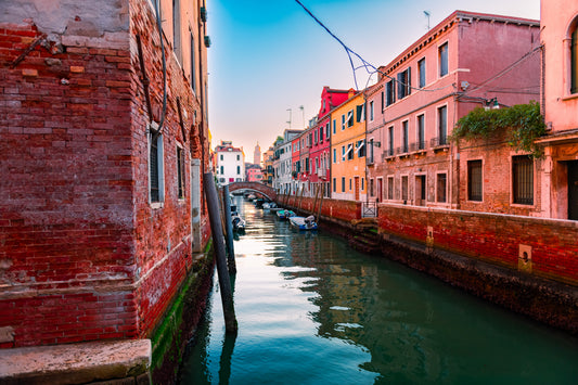 Venice canal local houses landscape Italy