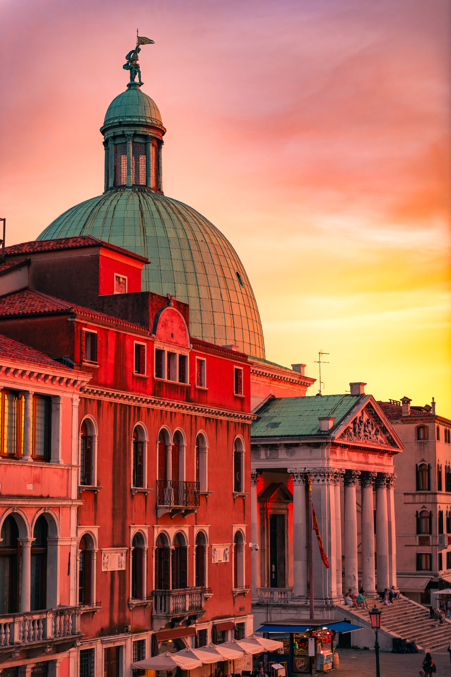 Venice Chiesa di San Simeon Piccolo sunset Italy