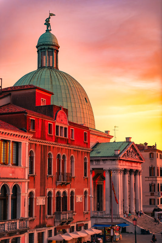 Venice Chiesa di San Simeon Piccolo sunset Italy