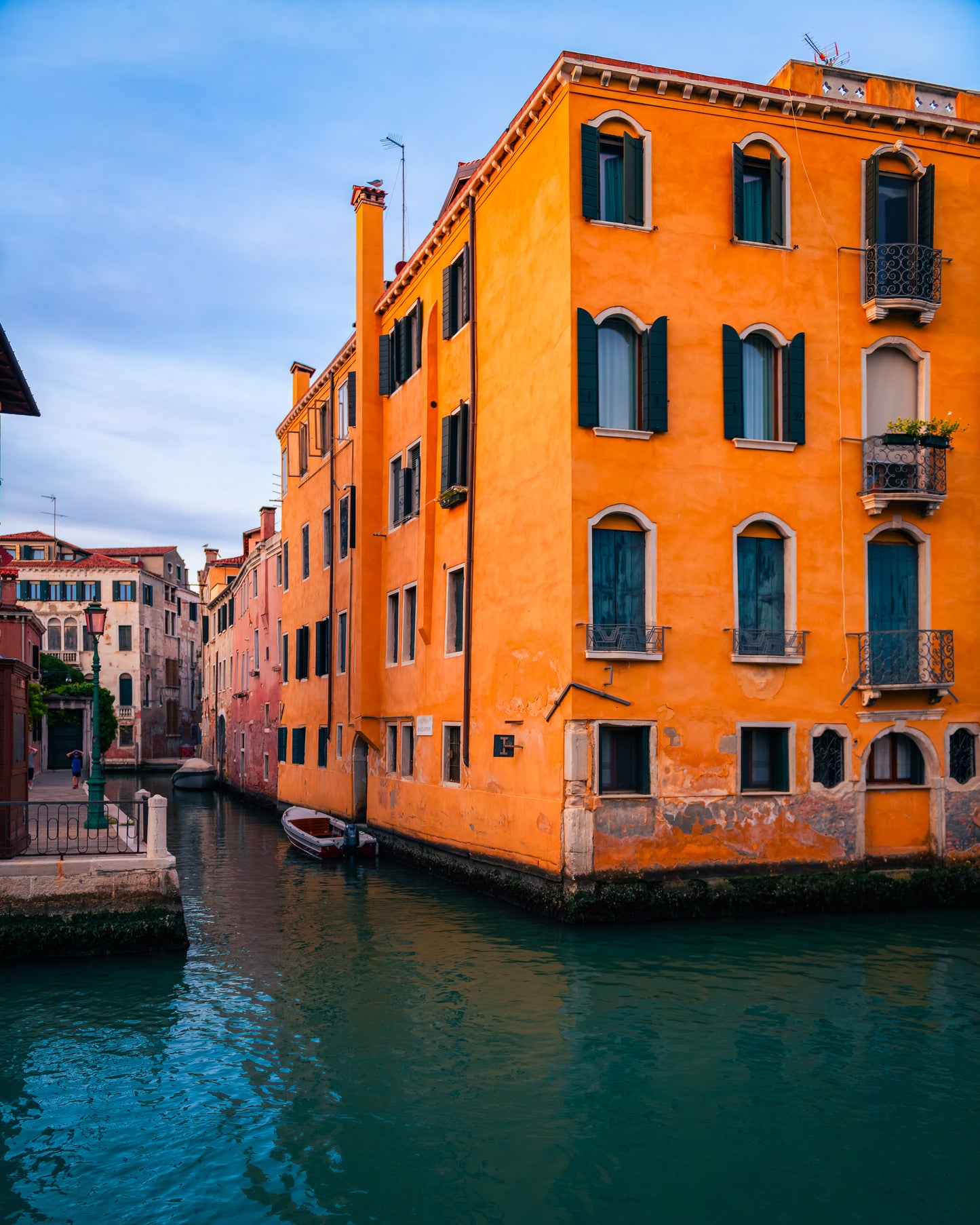 Venice canal local houses Italy