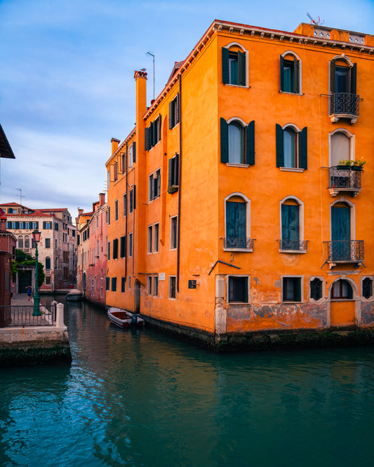 Venice canal local houses Italy