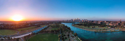 Albert Park Lake Melbourne panorama