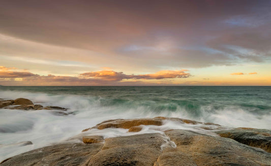 Tasmania Bicheno beach sunset